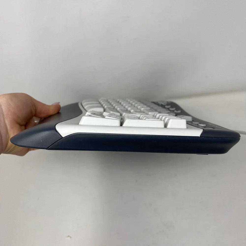 Vtg Microsoft Natural MultiMedia Keyboard 1.0A Navy Blue RT9470 Tested-Works